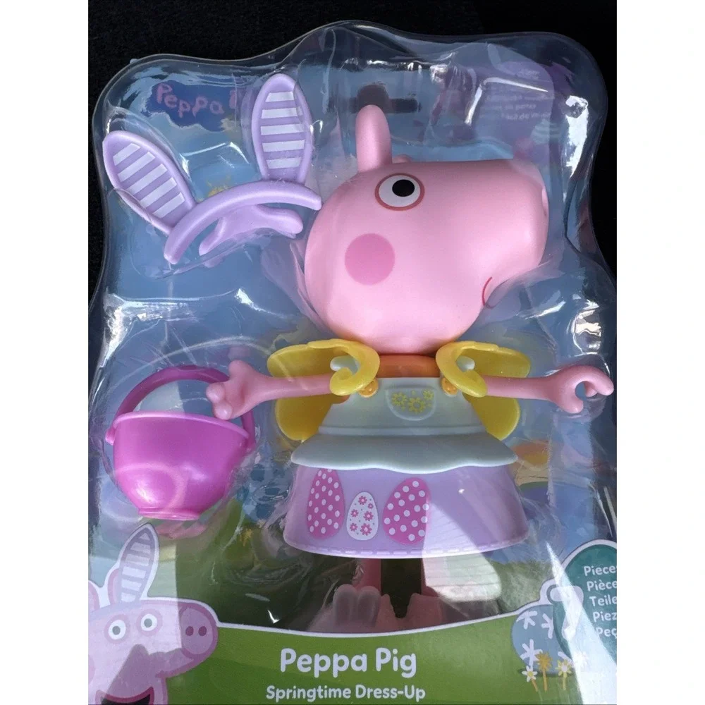 Peppa Pig Springtime Dress-Up Figure Easter Bunny Outfit 7 Pc Hasbro New In Box